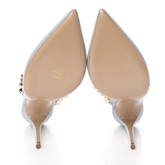 NWOT Valentino Garavani Rock Studs Pumps- Sky Blue- **RARE FIND/Limited Ed.** - Picture 6 of 8